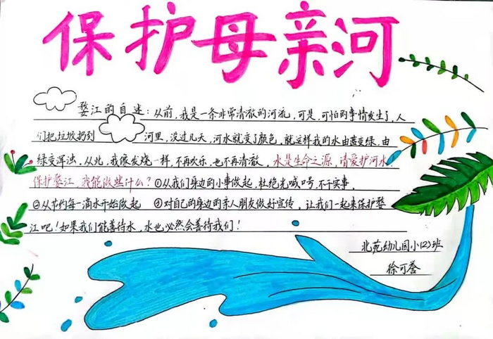 爱惜水资源主题手抄报